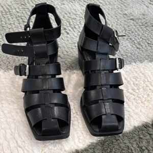 Black Strappy Zara Women's Sandals
